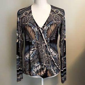 Hale Bob stretchy smooth printed top